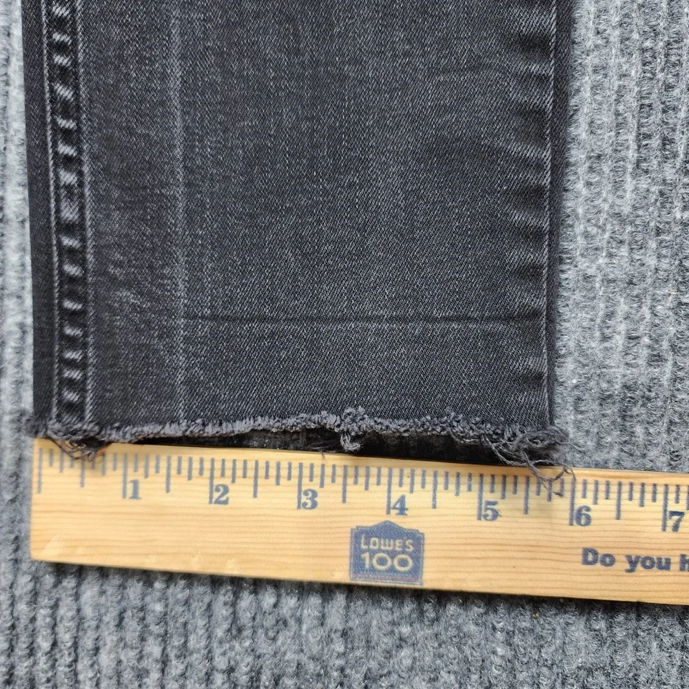Topman Mens Stretch Skinny Distressed Jeans Washed Black W32 L32 Button Fly